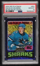 2024 O-Pee-Chee Platinum Retro Rookies Blue Luster Macklin Celebrini PSA 10 1hh8