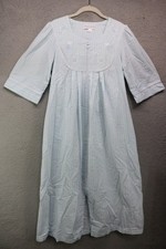 Miss Elaine Petite Embroidered Full Zip House Dress-PM-Stripes-Preppy-Cozy Chic