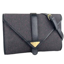 Borsa a tracolla Saint Laurent in pelle e tessuto PVC nero 4165