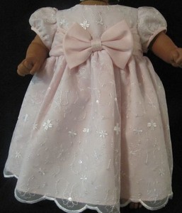 Iris and Ivy Short Sleeve Pink Dres with Large Bow Size 12 Months