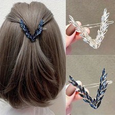 1pc Luxury Crystal V-Shape Hair Clip Women Rhinestone Barrette Accessory - NEW