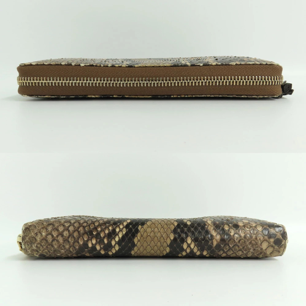 Gucci 307984 Python Brown Leather Tassel Coin Pur… - image 3