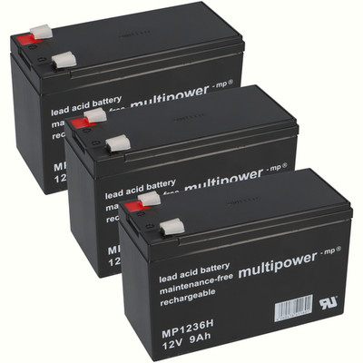 Ersatzakku für Best Power B610 1000VA Markenakku 3x 12V 9Ah USV
