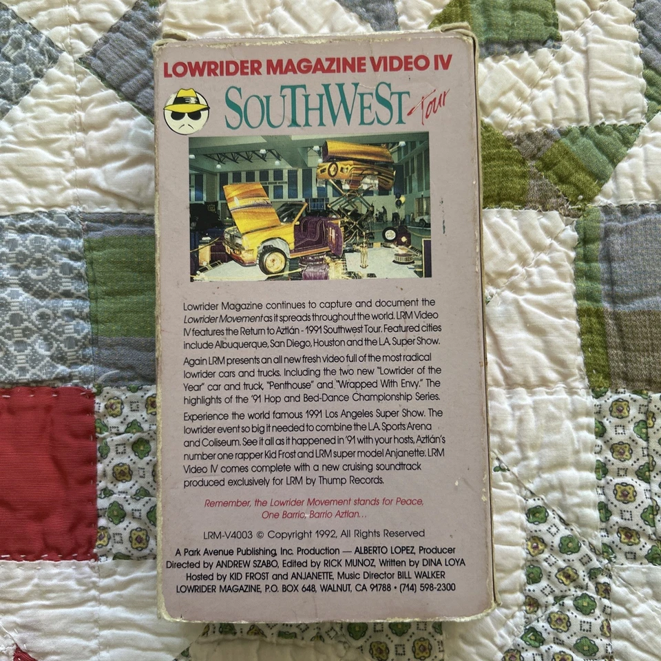 VINTAGE 1991 Lowrider Magazine Video VHS Tape Southwest Tour HYDRAULIC Chicano Foto 2 de 4