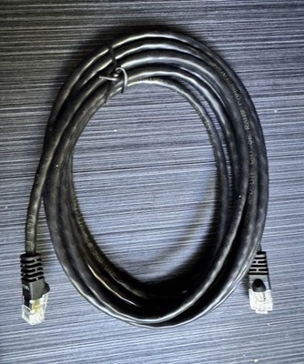 10ft Cat5e Ethernet Patch Cable Snagless Stranded UTP RJ45 24AWG Black