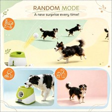 Automatic Dog Ball Launcher with 5 X 2.3' ETPU Balls 3 Settings 20/33/46 Ft 
