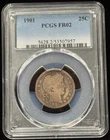 PCGS FR02 1901 US Barber Quarter Silver Coin 25C-957
