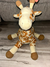 Giraffe Brown Beige Plush Stuffed Animal Soft Toy Small 6-14" Ages 3-7