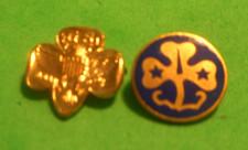 2 Vintage GIRL SCOUTS of America Logo GS Eagle & 1950's -60's World assoc/blue