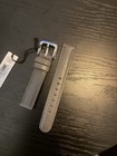 Shinola 16mm Gray Leather Watch Band Strap with Silver Buckle — photo 2