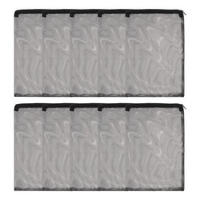 Aquarium Filter Media Bags, Fine Mesh Bag with Zipper 7 x 5 in (Black, 10Pcs)