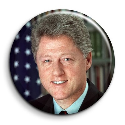 Bill Clinton - Abzeichen 38 mm Knopf Anstecknadel