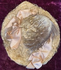 Vintage 6  Finest Bonnet For Antique Or Early Doll Lot 10065