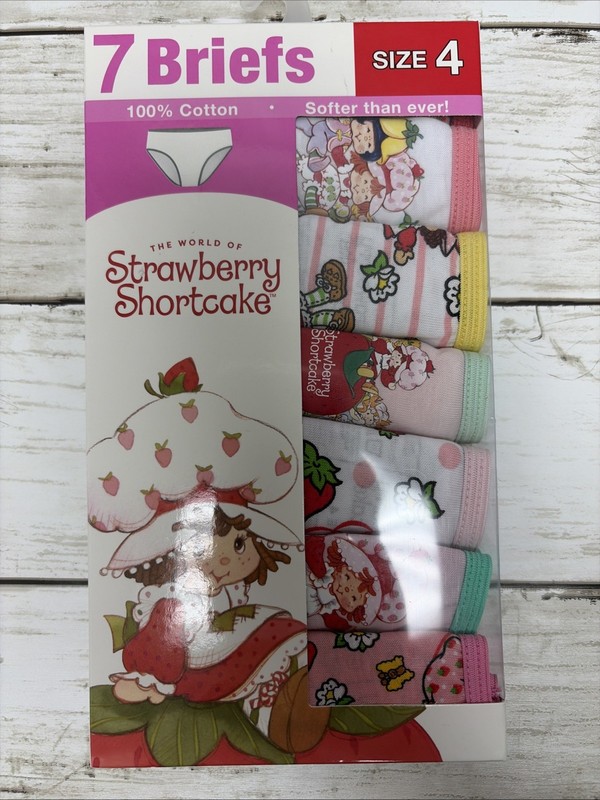 Strawberry Shortcake 7Pk Girls Underwear Size 4 New