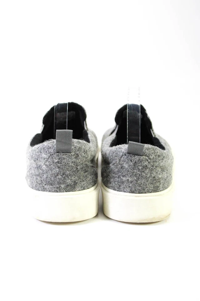 Steve Madden Mens Woven Fabric Elastic Flat Slip On Sneakers Gray White Size 13 - Image 3 of 4