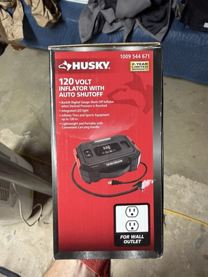 #ad #ad Husky 120 Volt Inflator with Auto Shutoff LED 130 psi Home amp; Auto $75.00