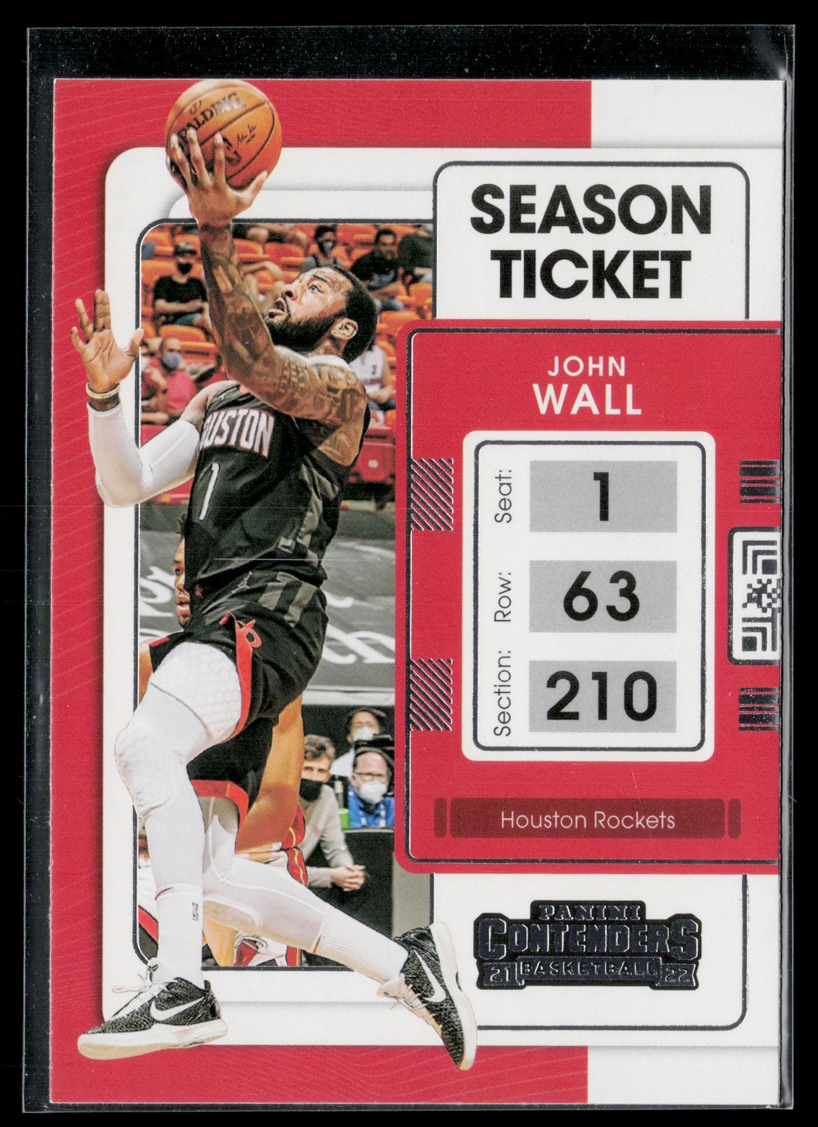 John Wall 2021-22 Panini Contenders Game Ticket Red #60 Houston Rockets