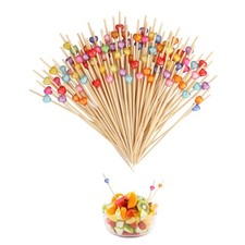 200 Pcs Cocktail Picks, Wooden Heart Cocktail Sticks Bamboo Skewers 