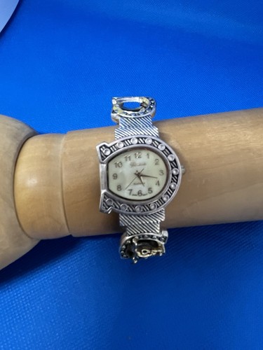 Geneva Platin Hufeisen Damen Armbanduhr 7196 Edelstahl Japan wie abgebildet