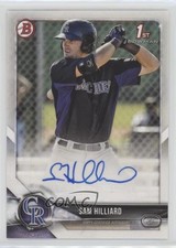 2018 Bowman Prospect Sam Hilliard #PA-SH Auto 5tr