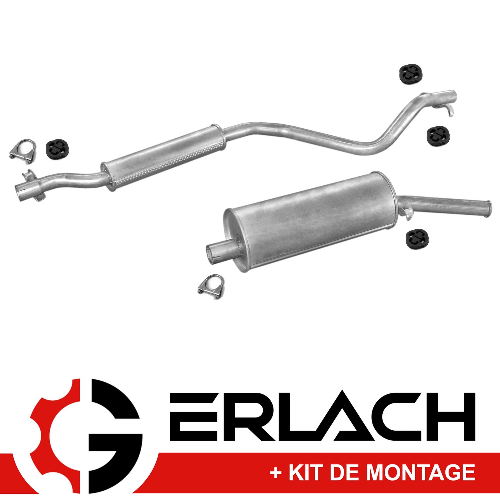 Silencieux d'échappement pour VW Golf 1 et 2 1.8 GLi en acier d'origine