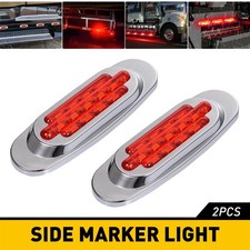 2 Smoked 16-SMD LED Red Side Marker Light Clearance Lamp Super Bright Waterproof