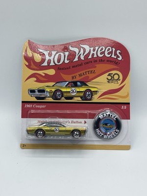 Hot Wheels 50th Anniversary Redline Complete set of 5 with Button