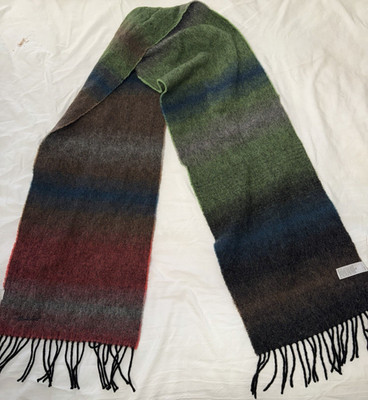 Paul Smith Lambswool Cashmere Gradient Fringe Scarf Multicolor Wool Designer