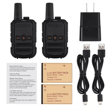 2* Walkie Talkies Set USB Charging with VOX Scrambler Squelch 50 CTCSS/208 DCS