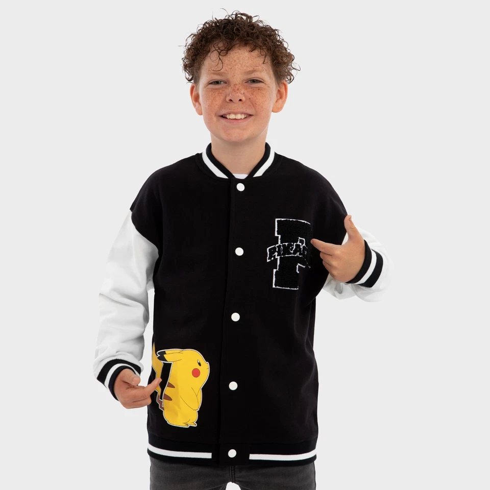 Pokemon Bomber Jacket | Kids Pikachu Varsity Jacket | Boys Pikachu Jacket - Image 2 of 4
