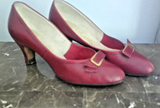 Vintage Naturalizer Women's Heels Red Round Toe Dance Pumps Size 8 1/2