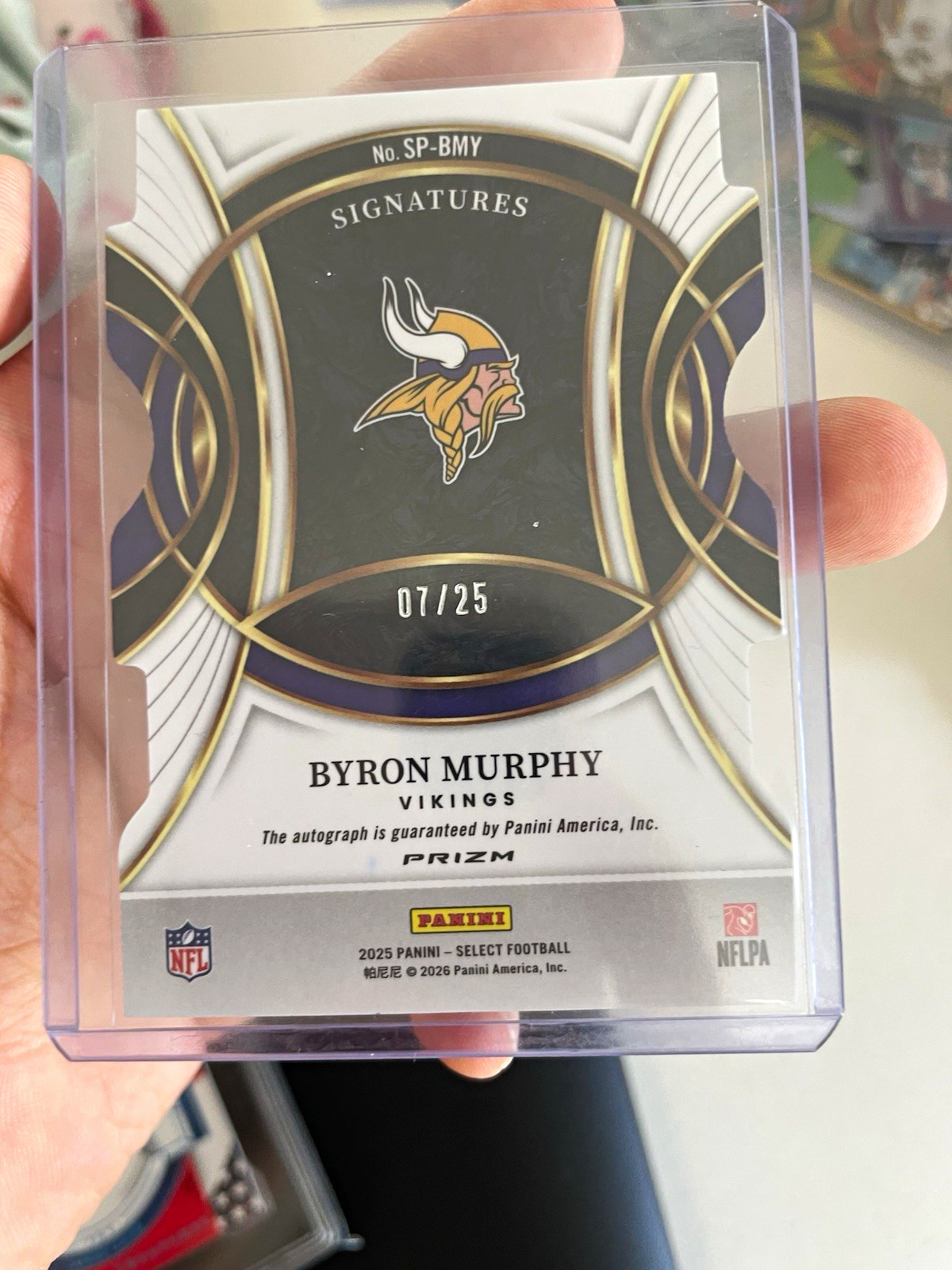 Byron Murphy Minnesota Vikings auto 7/25 jersey match
