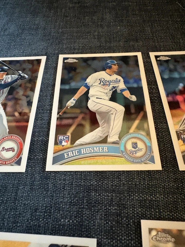 Juego completo de béisbol Freddie Freeman RC 2011 Topps cromado 1-220 + 11 autos de radiocontrol Foto 2 de 4