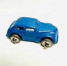 Vintage Barclay Micro 1950's Coupe Mini Blue 1.5" Long OLD Slush Mold Toy Car