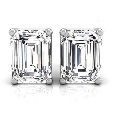 18K Weißgold Lab Grown Diamant Solitär Ohrringe 1,06ct - Geschenk für Sie