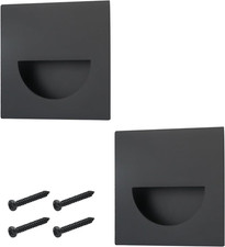 Square Recessed Sliding Closet Door Finger Flush Pulls,Pocket Door Handles,Outte