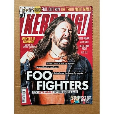 FOO FIGHTERS KERRANG NO.1686 MAGAZINE SEPTEMBER 2 2017 - DAVE GROHL COVER WITH M