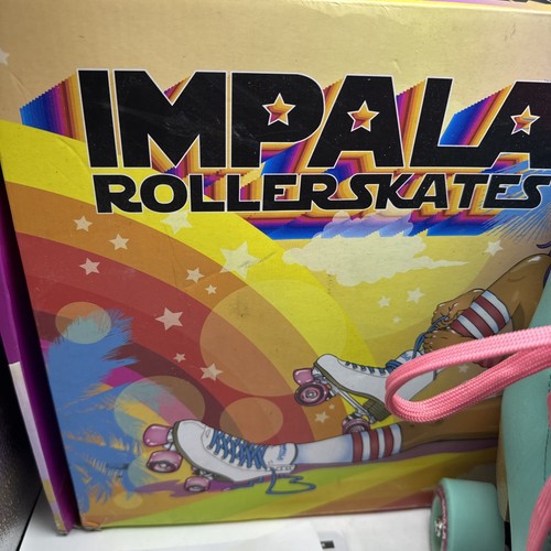 Impala Quad Roller Skates Womens Size 9 Aqua & Pink Indoor Outdoor EUC - Picture 2 of 22