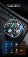 Bluetooth 5.0 Car Wireless FM Transmitter Adapter USB PD Charger AUX Hands LOT