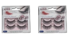 Lot Of 2 Twin Packs Kiss Looks So Natural False Eyelashes KFLD01 - Graceful