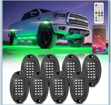 8Pods RGB LED Rock Lights Kit Bluetooth/IOS/ANDROID Underglow W Remote Control
