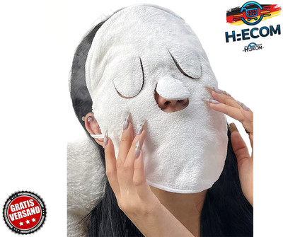 2er Set Gesichtstuch mit Ohrenschlaufen | Warme Kompresse & Wellness Maske