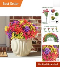 Faux Daisy Silk Flower Arrangement - 12-Bundle