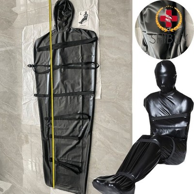 Patent Leather Binding Bag Full Body Bondage Sleep Sack Body Harness Restraint