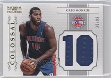 2012 National Treasures Colossal Materials Jersey Number 38/99 Greg Monroe 1b8