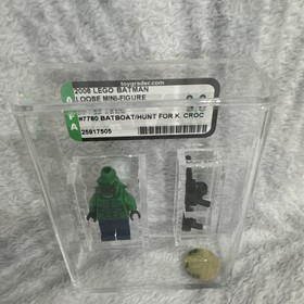2006 Authentic Lego Batman Minifigure Killer Croc 7780 AFA GRADED 9.00 New