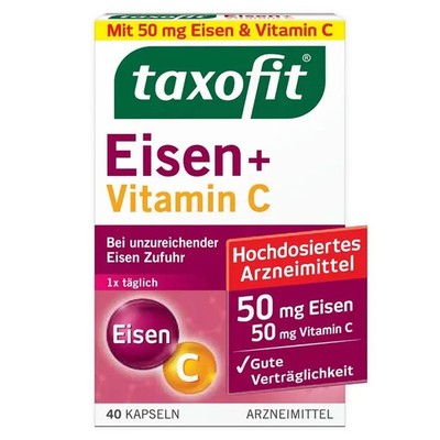TAXOFIT Eisen+Vitamin C Kapseln 40 St. PZN 18399741
