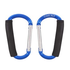 OMUKY Carabiner Shopping Bag Holder Handle Multipurpose Snap Hook Stroller Bu...