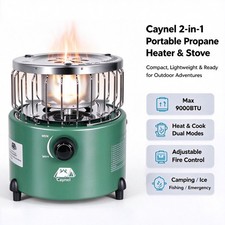 2 In 1 Stove & Heater Propapne Camping Gear Portable Outdoor Camping Gas Stove