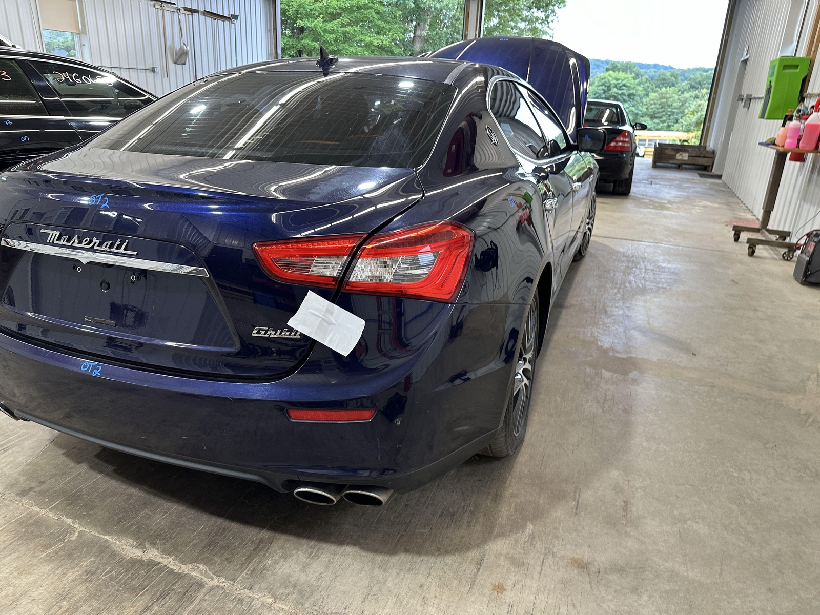 14-17 MASERATI GHIBLI REAR TRUNK DECKLID LIFT GATE BLUE PASSIONE PAINT 426B